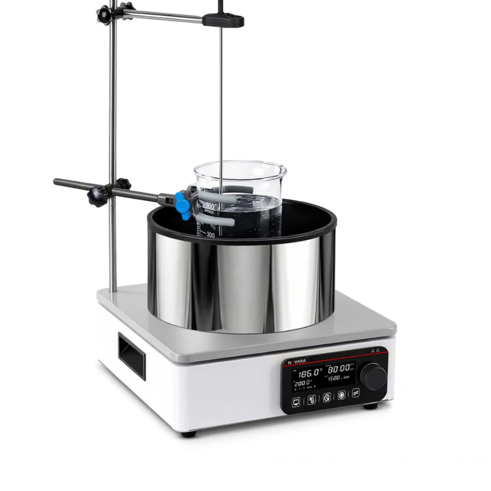 Novara™ PTFE-Lined Oil Bath Magnetic Stirrer with PID Temperature Control | Pro Series